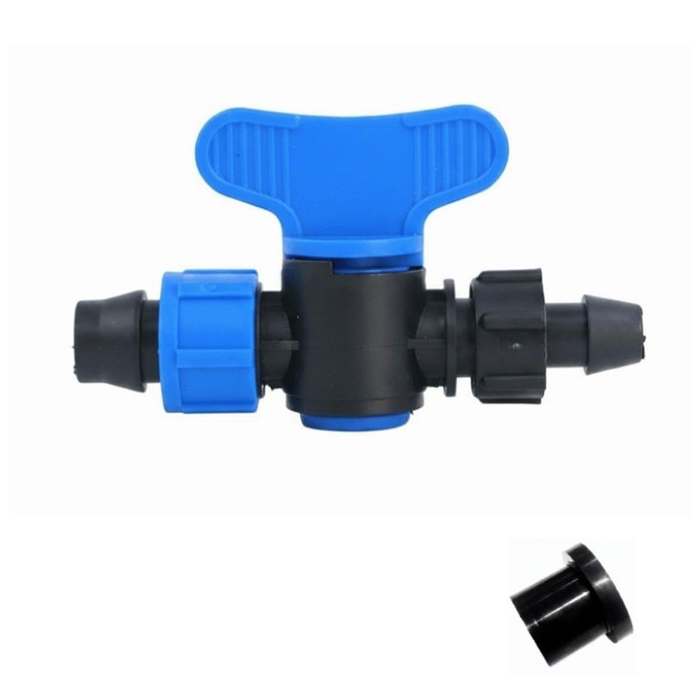 Drip Tape Double-Lock Bypass Valve with Rubber Pad Irrigation Belt Valve  Camping Picnic