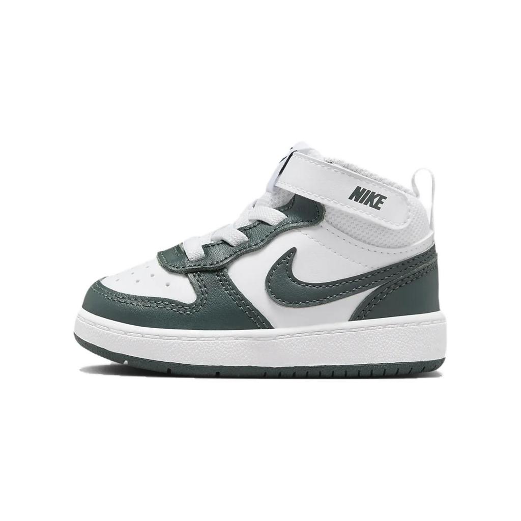 Nike Court Borough Mid 2 TD Vintage Green Baby Sneakers White CD7784-119