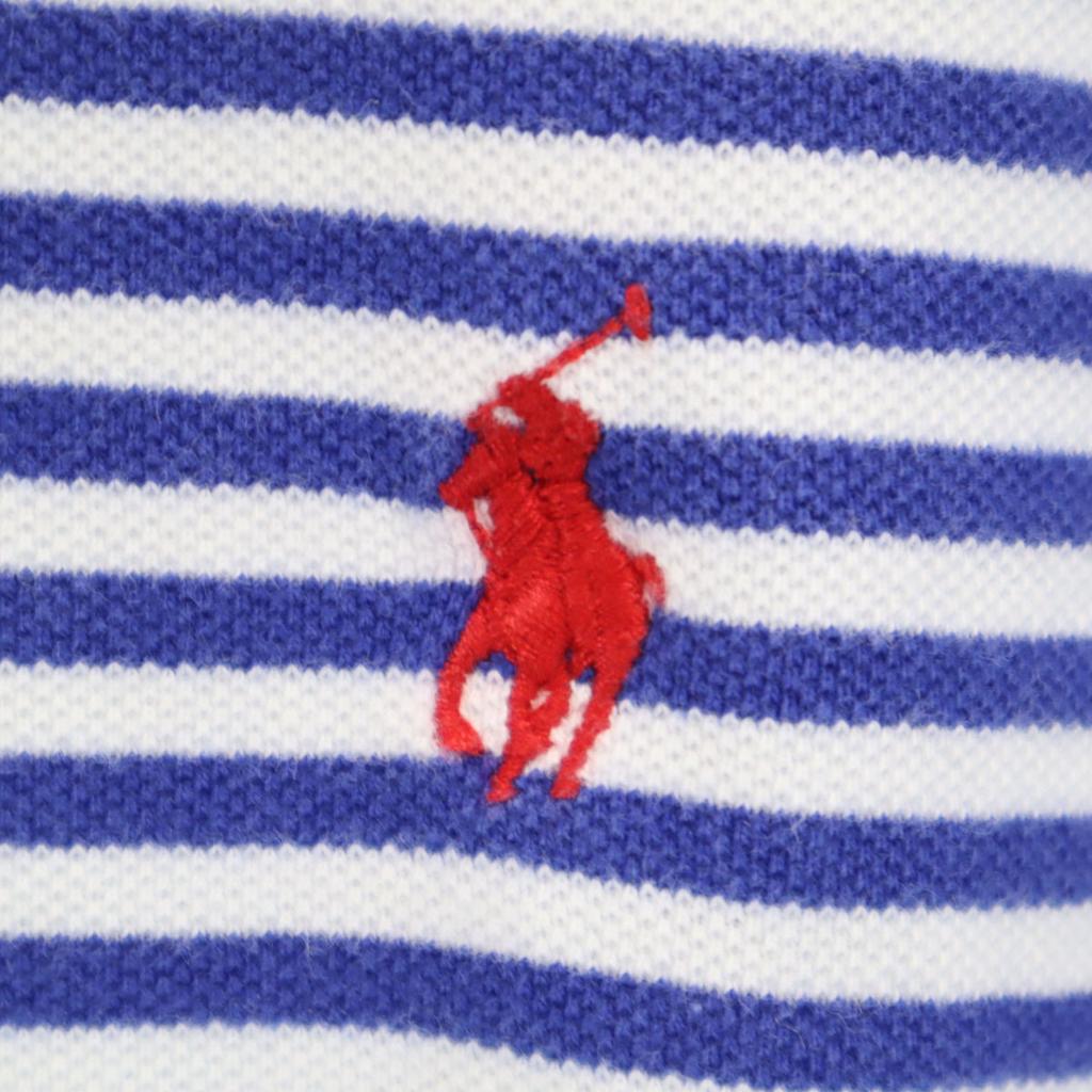 Polo by Ralph Lauren Border Pattern Short Sleeve Polo Shirt M Blue Fawn Men's Used