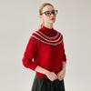 Zhaojun Women's Fair Isle Jacquard Cashmere Sweater
