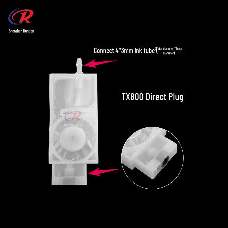 Outdoor Piezoelectric Photo Printer JV33/JV5 5th Gen Nozzle XP600/TX800 Ink Sac Damper Connector