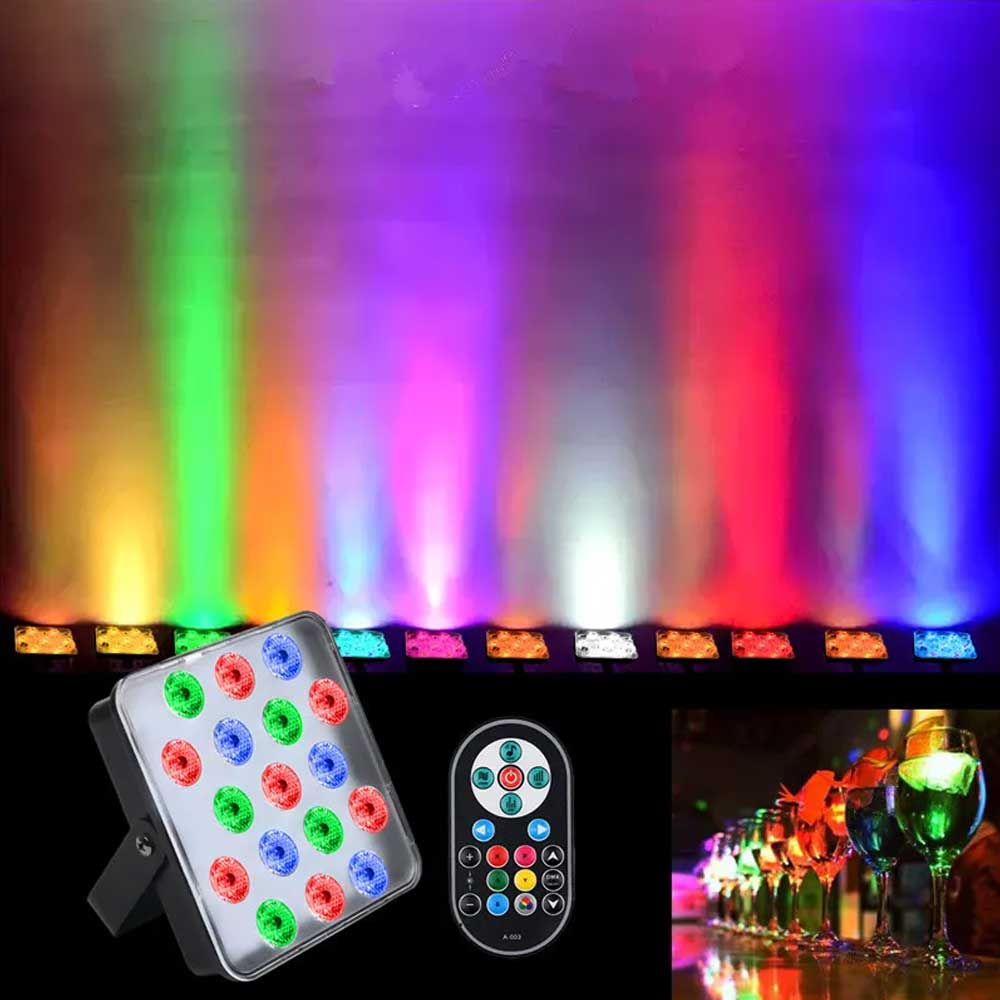 Mini Led Flat Par Light Full Color 10W RGB Sound Activated Dj Light USB Dmx Uplight For Disco Party Led Dance Floor Indoors Lamp