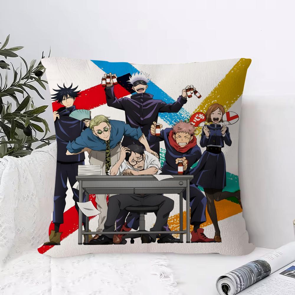 Cartoon J-Jujutsu K-Kaisen Kissenbezug Ultraweicher Hautfreundlicher Stoff Wolkenähnlicher Komfort & Verdeckter Reißverschluss