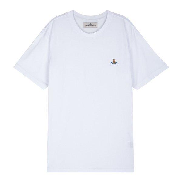Camiseta Blanca Unisex con Bordado de Logo Vivienne WesTwood 3g010013 J001m A401