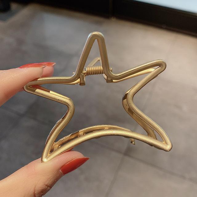 New Women Elegant Gold Silver Hollow Geometric Metal Hair Claw Hairpin Headband Crab Hair Clips Fashion Hair Accessories