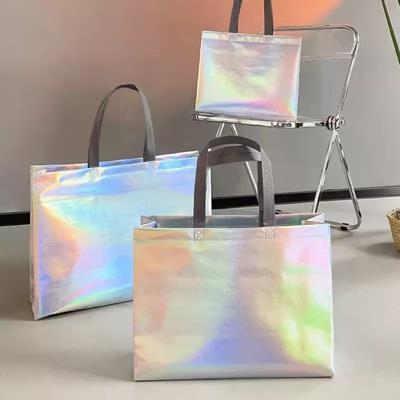 10/20PCS Non Woven Tote Bag Reusable Shopping Gift Bag for Women Clothing Fashion Store Eco Friendly Handbag Carry Bag