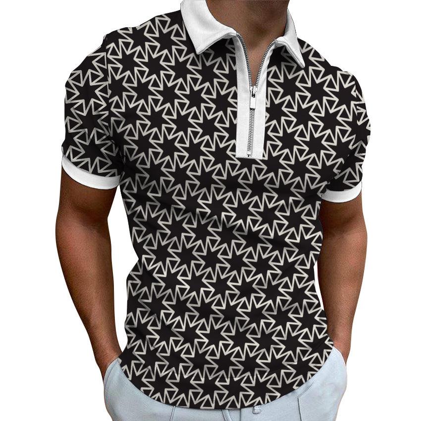 Short-sleeve polo shirt, stylish and comfortable, perfect for casual daily wear.