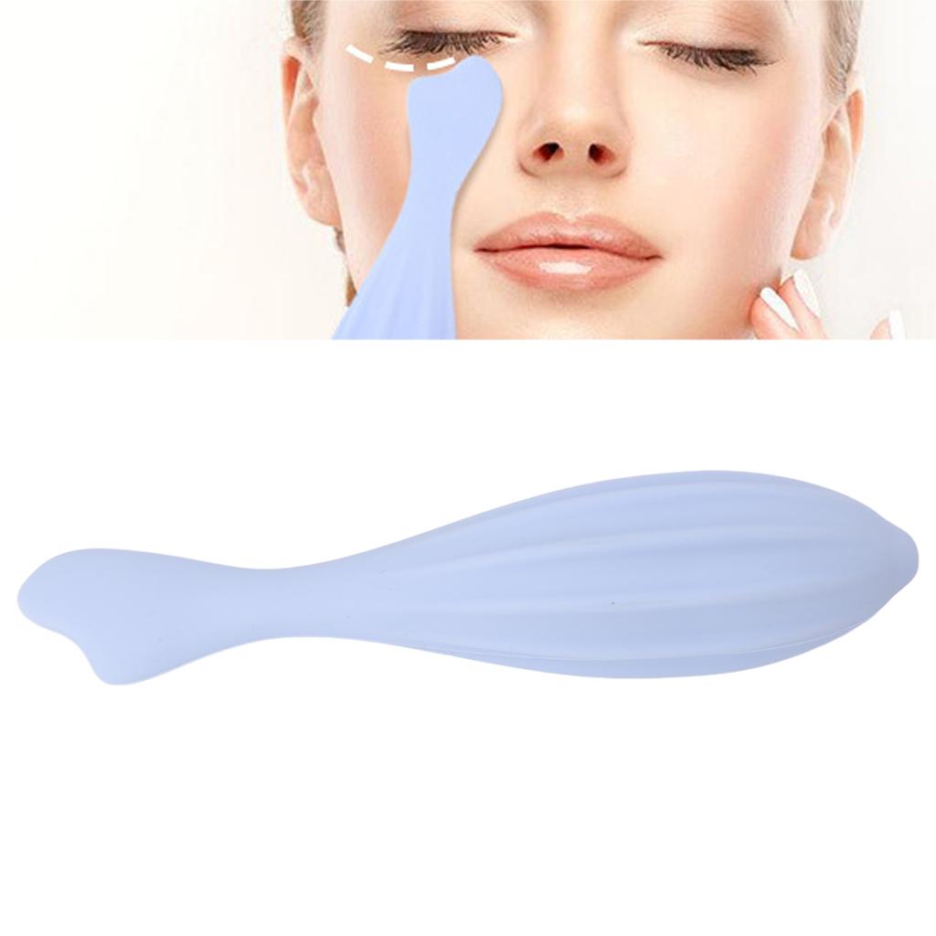 Face Massage Face Roller Promote Circulation Silicone Handheld Facial Massager for Face Eyes Blue