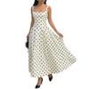 2026 Spring Fashion Elegant Polka Dot Spaghetti Strap Dress
