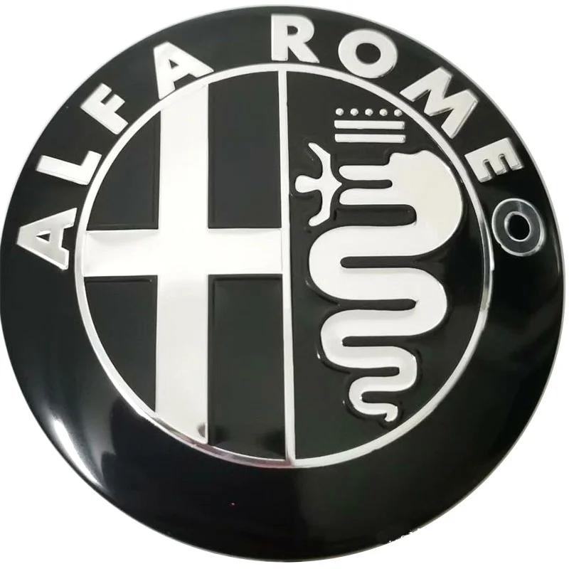 AAACK1 Car Stickers For Alfa Romeo 50pcs 74mm Alfa Romeo 3D Metal Sticker For Auto Hood Front Grille Rear Trunk Middle Emblem Badge Log