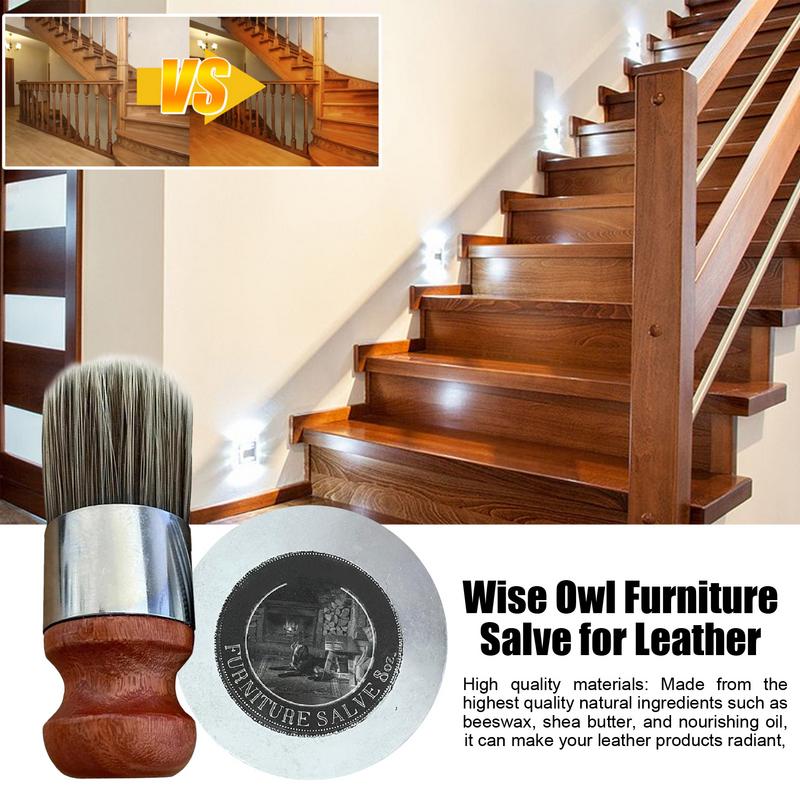 Furniture Salve for Leather Conditioner Kit for Furniture and Brush Paint Furniture Salve Leather Care Leather Salve and Brush