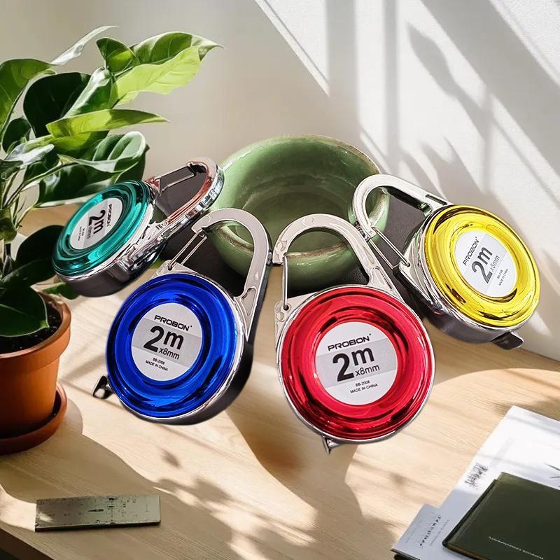 Mini Keychain Tape Measure 2M Small Steel Ruler Multipurpose Gift Ruler Compact Measuring Tool For Home & Office