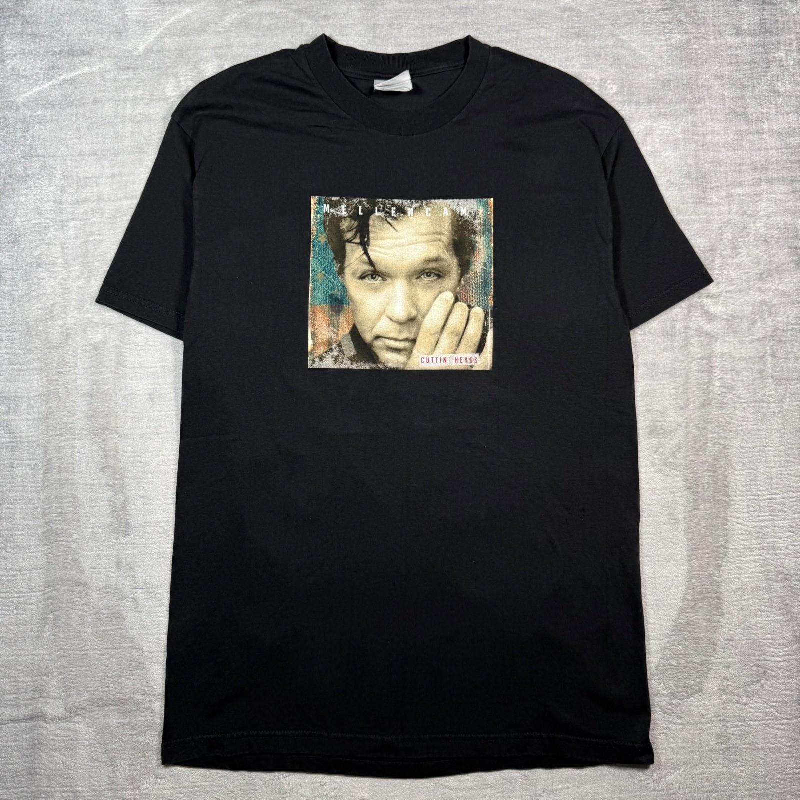 John Mellencamp Mens Medium Black Vintage Y2K Cuttin Heads 2001 Tour Unisex T-Shirt M