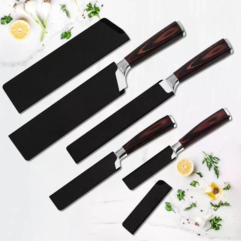 Black Plastic Kitchen Knife Blade Protector For 3.5-10 Inch Knife Cases Eco-Friendly Material New High Quality Practical
