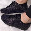 Women Lace Up Sneakers Glitter Autumn Flat Vulcanized Ladies Bling Casual Female Fashion Platform Zapatos De Mujer Shoes Tyh78