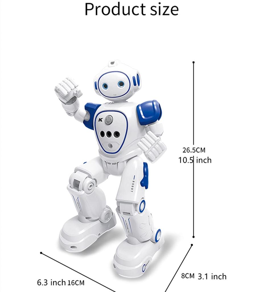 WEECOC Multifunctional Robot Radio Controlled Hand Gesture It Sings and Kids Birthday Gift Toy, Robot, Control, Dances, Toy, (White)