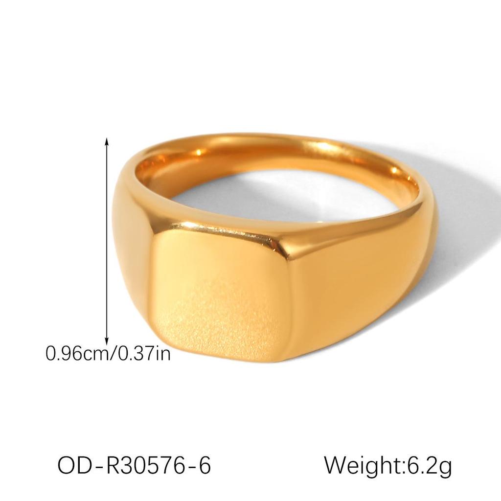 Anello in Acciaio Inossidabile a Fascia Larga: Gioielli alla moda, versatili e lisci per donna