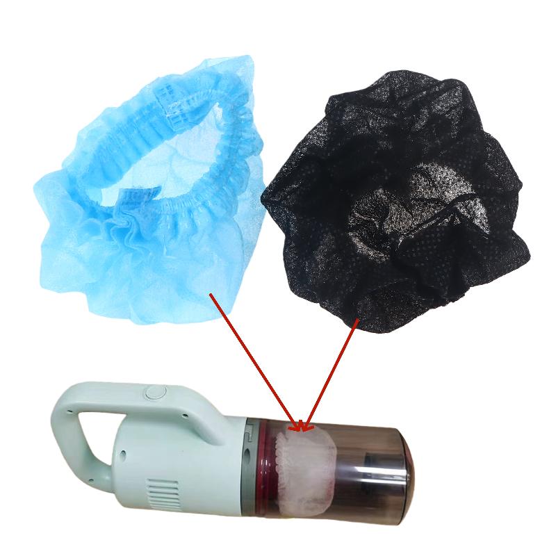 50Pcs 10*7cm Washable Nonwoven Black/Blue Fabric Disposable Vacuum Cleaner Filter Protective Cover For Handheld Vacuum Cleaner