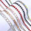 3 Yards Self Adhesive Square Rhinestone Shiny Flexible Rhinestone Strip Sparkling DIY Decoration Apparel Accessory Garment Trim