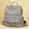 One Shoulder Bag Retro Fashion PU Soft Leather Bright Shoulder Bag Large Capacity Commuting All Match Women's Backpack
