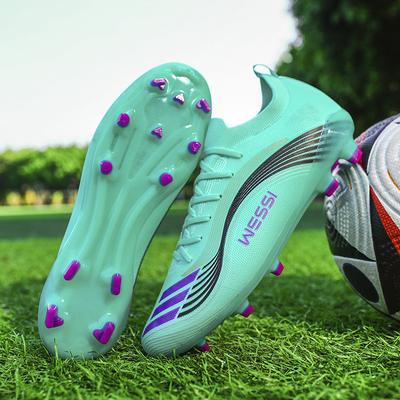 New Fly-woven Football Shoes Men's Low-top Long Nails Broken Nails Student Youth Game Football Shoes