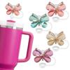4/9Pcs Butterfly Straw Cover Cap Spill Stopper For Water Cup Silicone Heat-Resistant Dust Proof Straw Plug Cap Straw Accessory