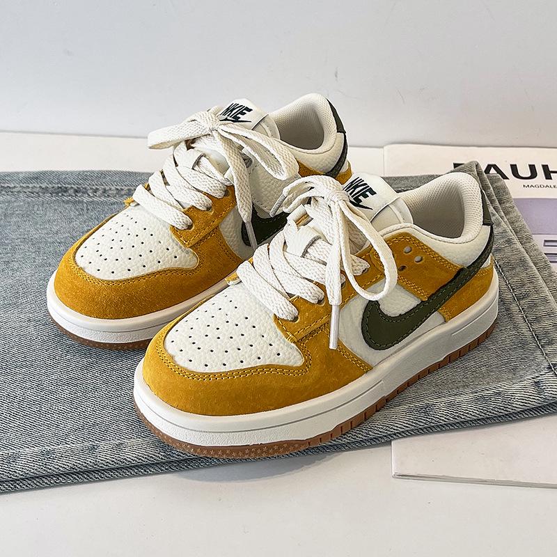 2025 Autumn Unisex Kids' Color Block Air Force Low-Top Board & Sports Casual Shoes