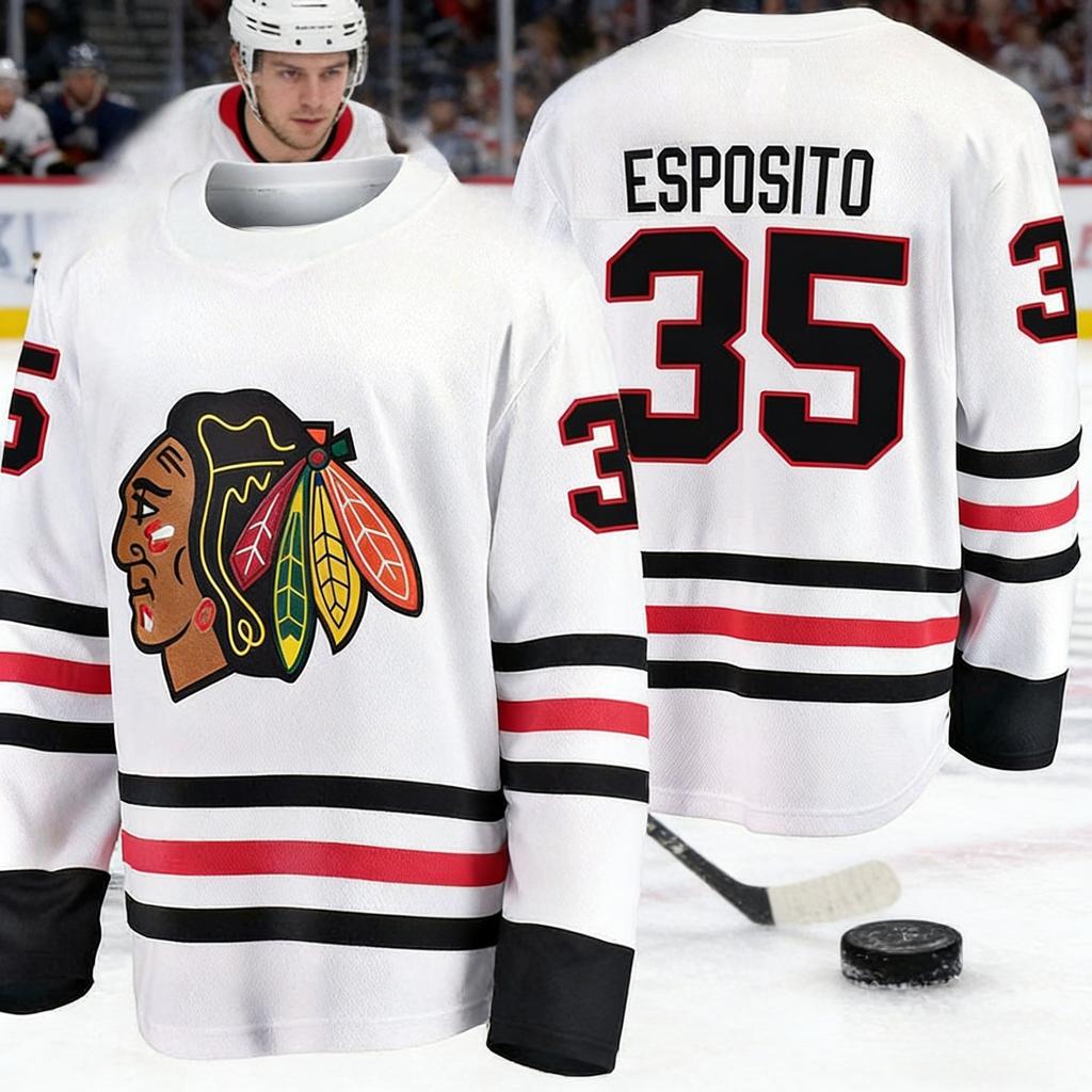 2026 Chicago Miglior Vendita Abbigliamento Sportivo Hockey su Ghiaccio Uomo Edizione Speciale 'Breakthrough' Bianca Manica Lunga Traspirante Asciugatura Rapida Maglia Bambini