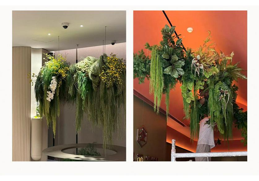 Forest Style Hanging Yarn Vine Decoration - Artificial Weeping Willow for Wedding and Hotel Arrangements