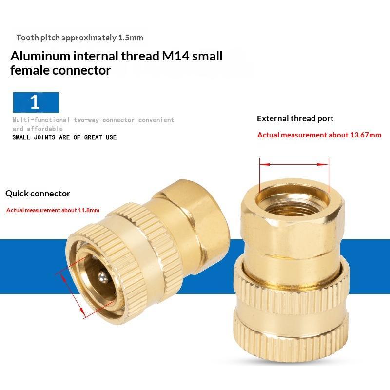 M14 X 1.5 Male Female Quick Connect Set Leak Proof Rust Resistant for DIY Home Garden Pressure Watering System Install