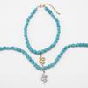 Bohemian Style Evil Eye Turquoise Necklace Irregular Beaded Choker Western Fashion Jewelry For Women Trendy Accessory