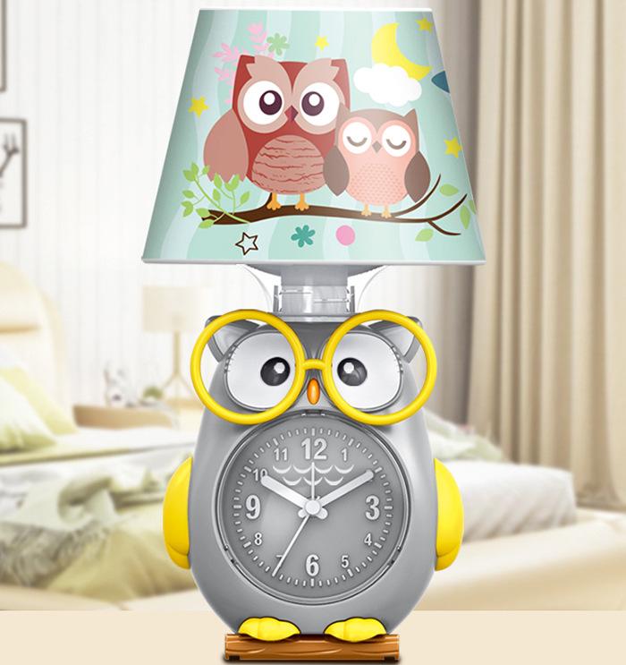 Creative stage cartoon owl lamp cartoon alarm clock student wake-up clock 10 stores daily general merchandise