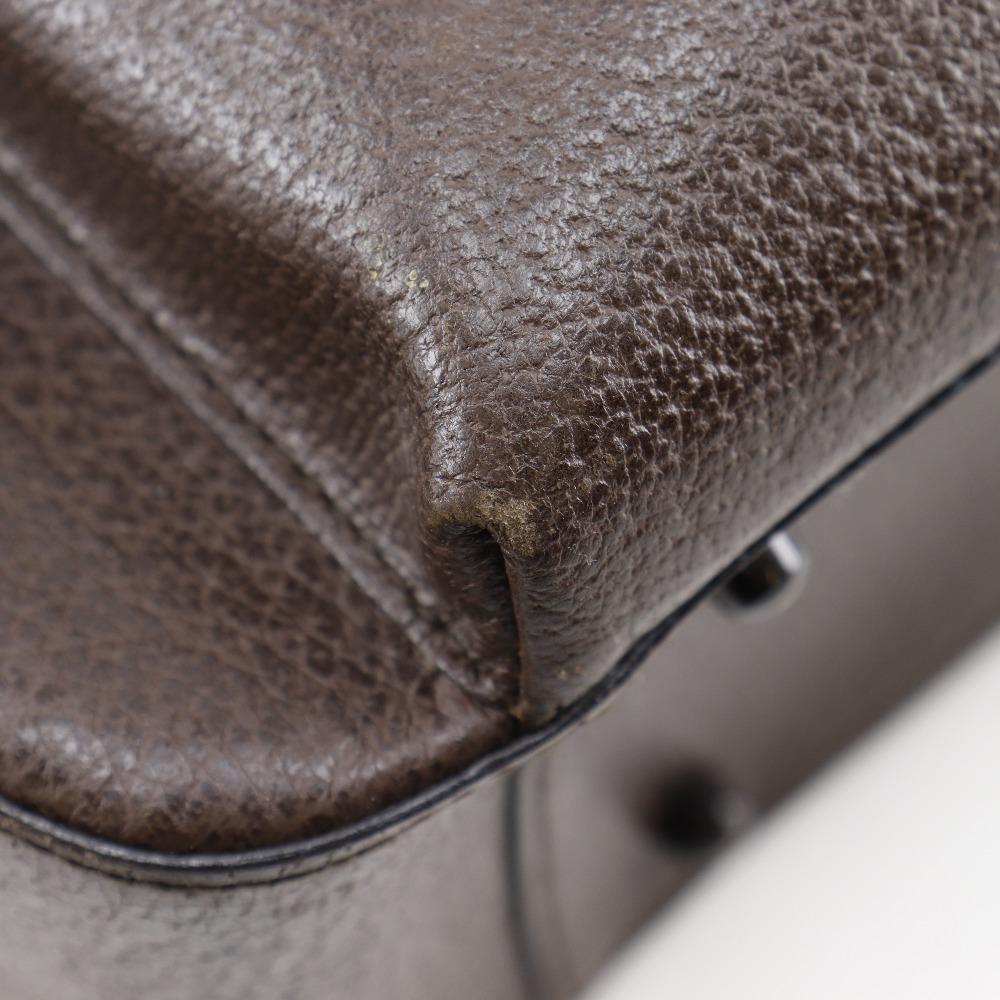 Gucci Old Gucci Handbag 002.1118.0462 Brown Leather Unisex Used