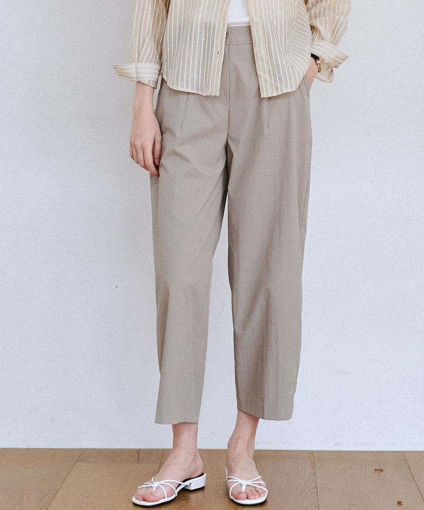 LUSIDA Sein One-Pleat Straight Slacks_3 Colors