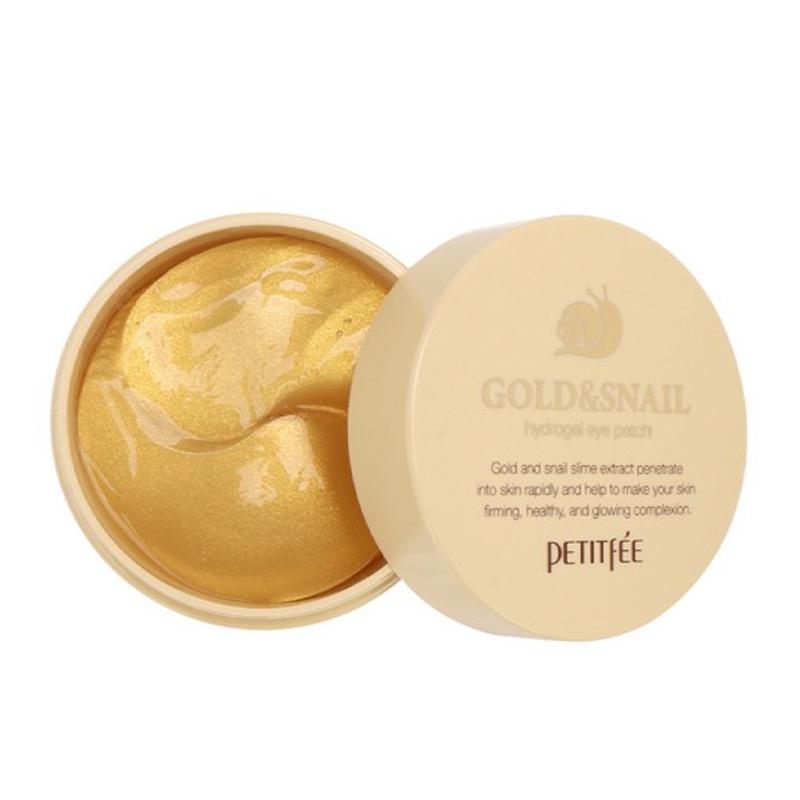 Гидрогелевые патчи для глаз Petitfee Gold & Snail, 60 листов