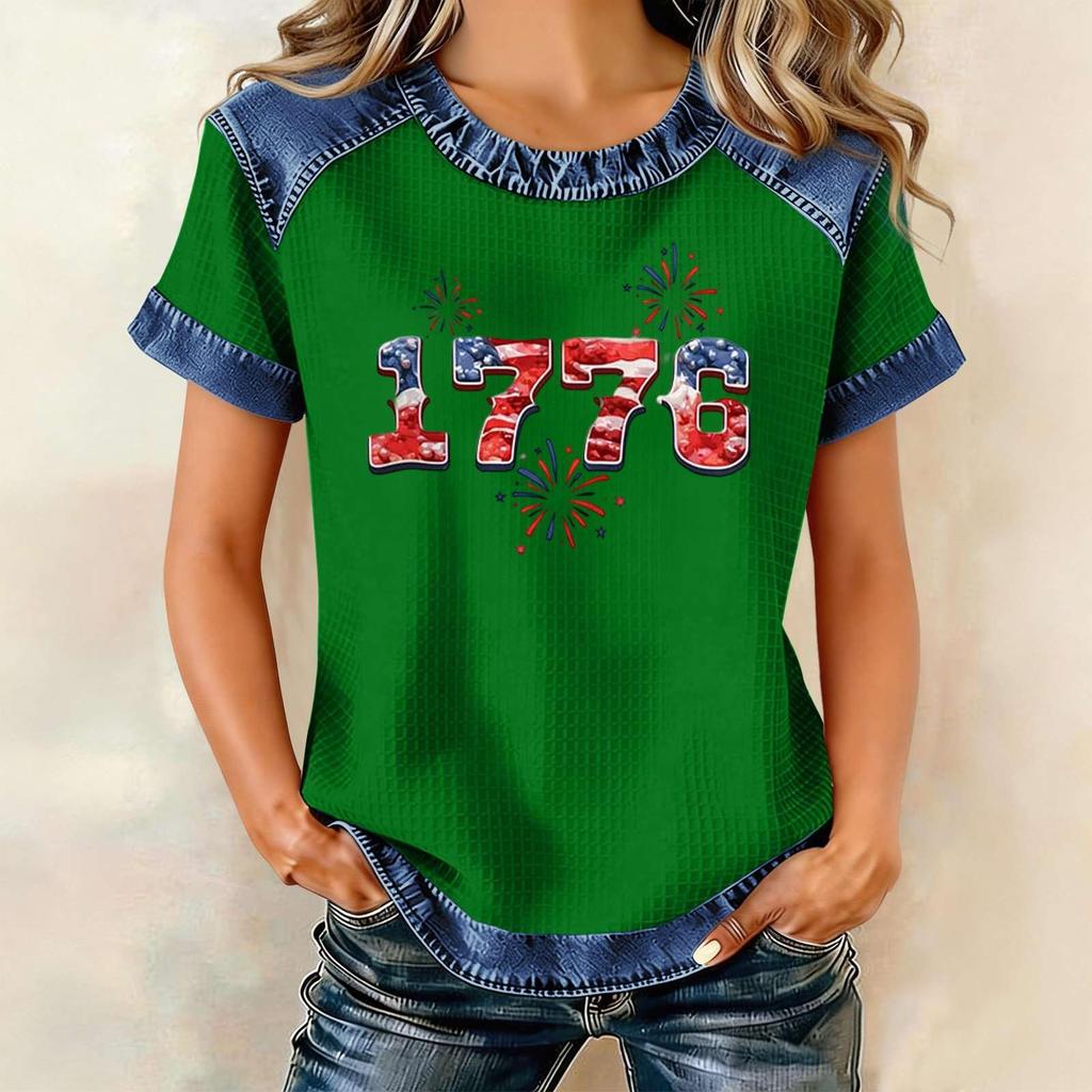 Damenmode Lässiges Oberteil mit Buchstabenaufdruck