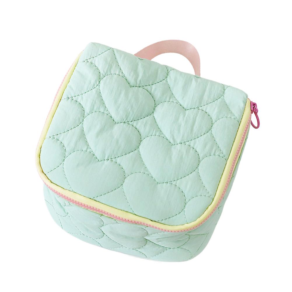 Woman Portable Cute Love Korean Style Large Capacity Makeup Bag Travel Handbag Wash Bag for Travel Accessories
