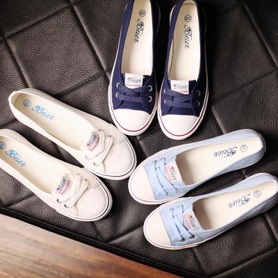 Beier Women's 2025 Summer Canvas Flats: Korean Style Casual Shoes