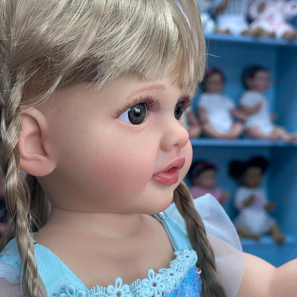 Pittura a strati multipli della pelle 3D della bambola rinata finita lavabile da 55 cm