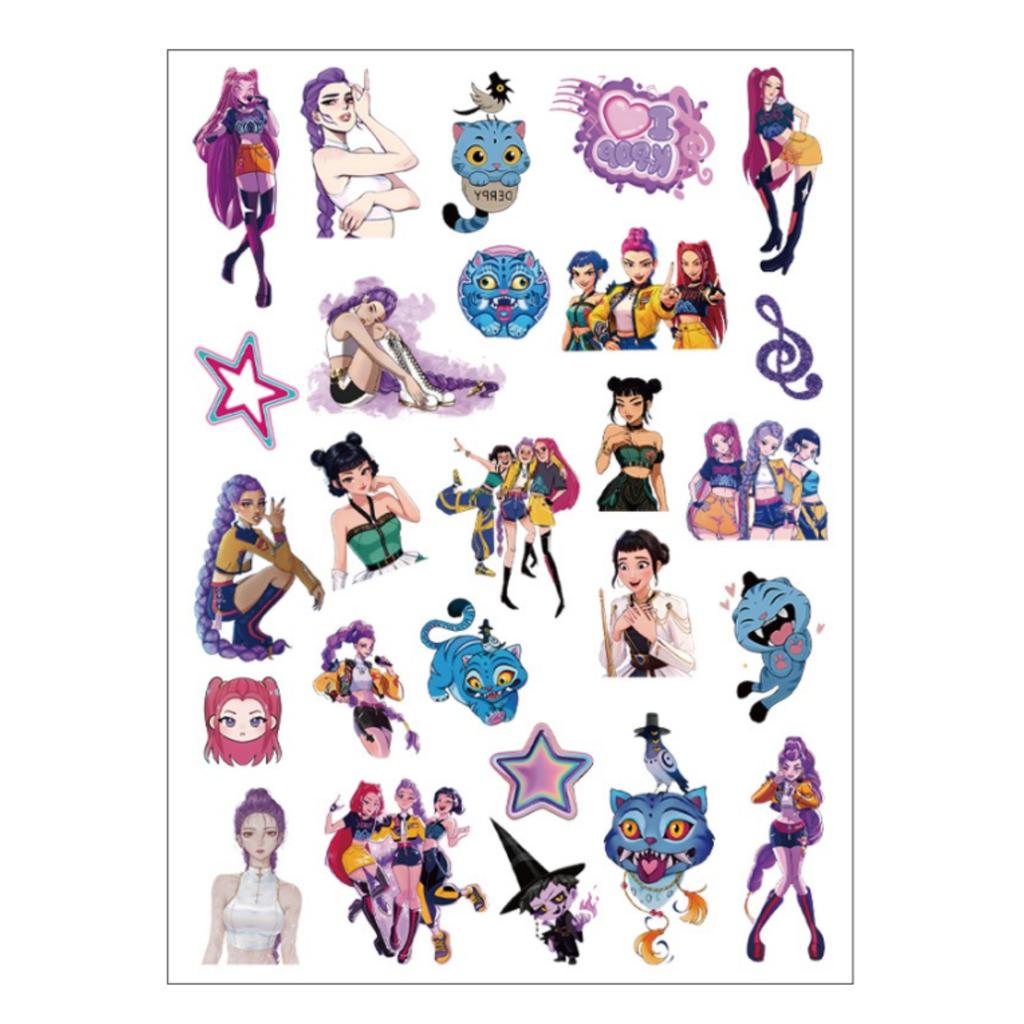 Recently Added Demon Hunter Temporary Tattoos, High-end Animation Design Animation & K-Pop Girl Group Merchandise Temporary Tattoo Decals