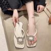 Slippers women's summer outer wear fashion year new simple and versatile flat bottom foot herringbone beach cool slippers