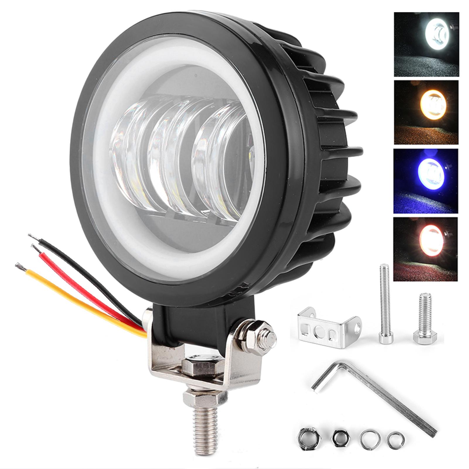 

Светодиодный рабочий свет 6000K 30W Водонепроницаемая круглая лампа «ангельские глазки» для автомобиля, квадроцикла, лодки, внедорожника