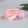 Bohemian Beaded Bracelet Set with Rectangular Tassel Pendant