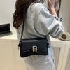 Classic Women's Crossbody Shoulder Bags 2025 Summer Autumn Textured PU Leather Small Square Bag Lady Daily Commuter Satchel Handbags