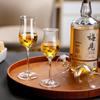 Coppa per Whisky Stile Giapponese a Strisce Arpa Cognac Brandy Snifter Copita Bicchiere da Degustazione Tulipani di Cristallo Bicchiere per Annusare il Whisky