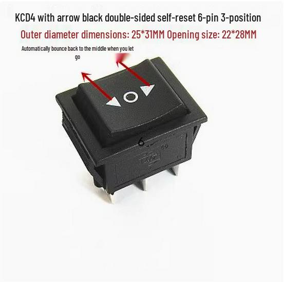 Ship-shaped KCD4 Rocker Switch with Light, 4/6 Pins, 2/3 Gears, 16A 250V Industrial Power Control
