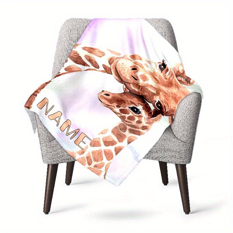 Deer Customize Your Name Outdoor Blanket Used For Chair Office Sofa Bed Camping Soft And Warm Giving Friends And Relatives Birthday Graduation Gift