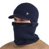 Winter Men Hat Outdoor Ear Protection Warm Thick Bicycle Knitted Cap Scarf Windproof Visors Baseball Cap Male