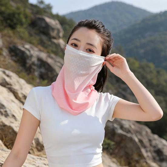 Summer Activities Face Guard Ice Silk Sunscreen Cover for Face Neck And Clavicle