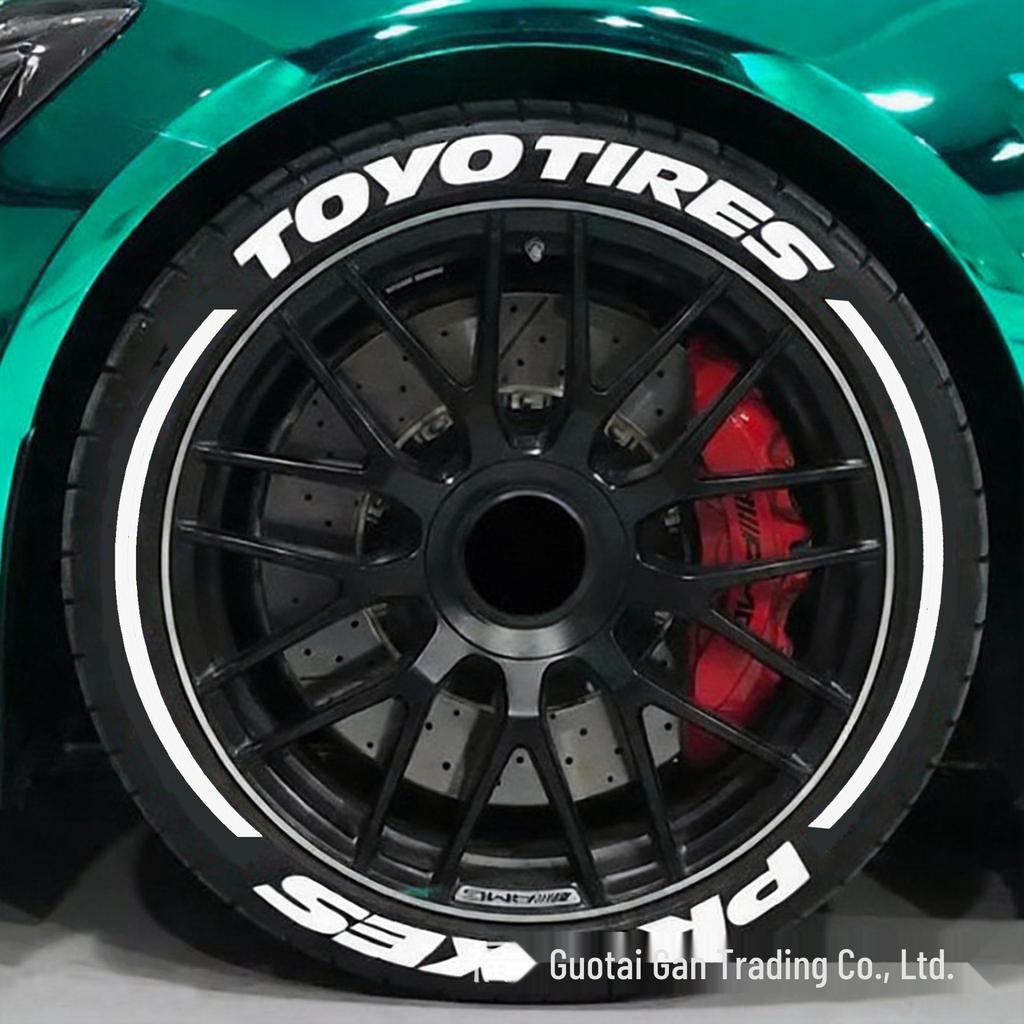 Naklejki z literami na opony samochodowe 3D - Spersonalizowany zestaw 4 szt., Dostępne w wielu kolorach